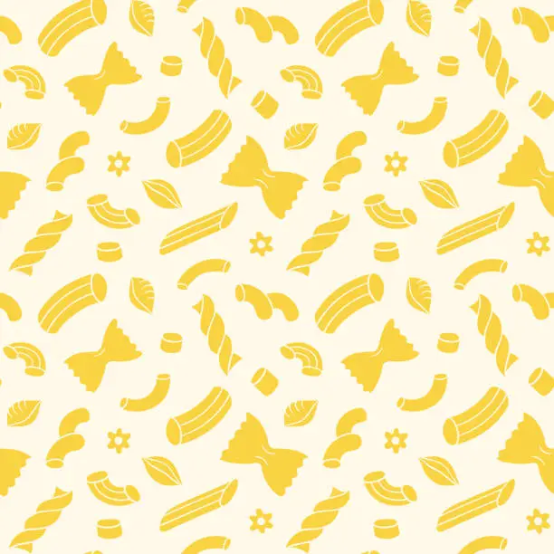Vector illustration of Seamless macaroni pattern