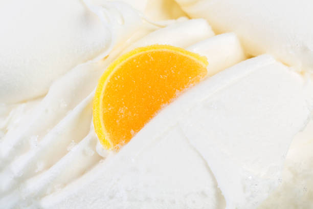 istock Vanilla ice-cream with fruit on the top 958497402