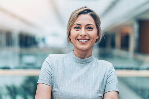 istock Beautiful smiling businesswoman 958500192