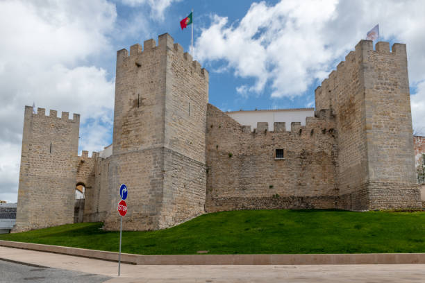 Medieval castle perched on a hill in Óbidos,Portugal.