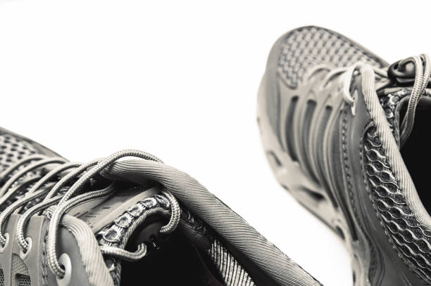 istock Hiking gray sneakers isolated 958503156