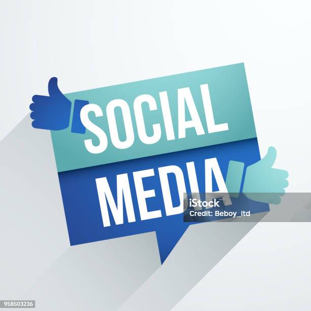 Social Media Graphic Stock Illustration - Download Image Now - Social Media, Like Button, Marketing