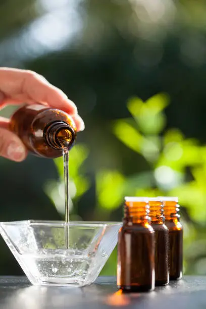 preparation with essential oils