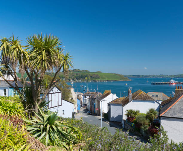 Falmouth Town in Cornwall, England stock photo