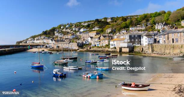 Mousehole Fishing Village Near Penzance In Cornwall England Stock Photo - Download Image Now