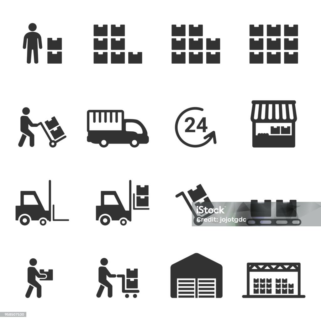 warehouse icon vector Icon Symbol stock vector