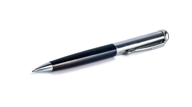 istock Blue ballpoint pen isolated on white background 958510820