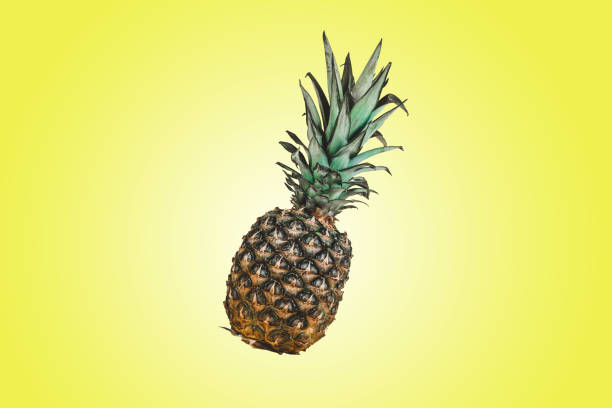 istock Pineapple isolated on pastel yellow background. 958511738