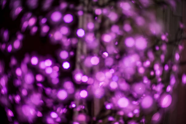 istock Purple bokeh abstract background on a dark background. 958525906