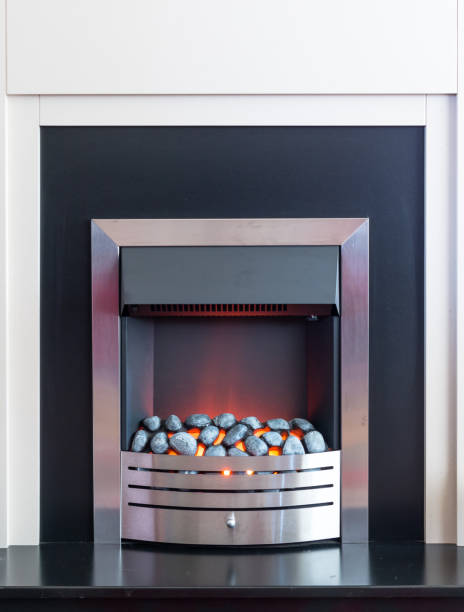 istock Chrome Fire with wooden Surround 958536552