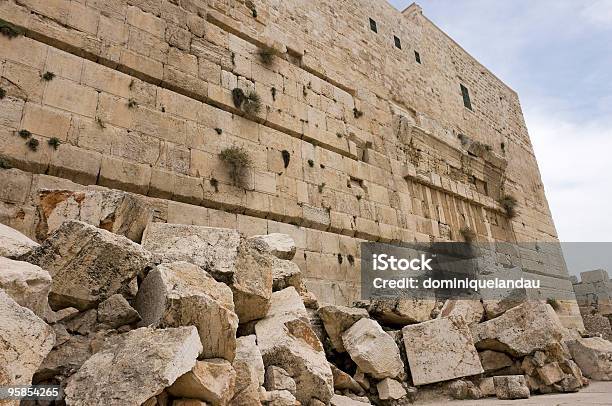 An Archaeological Site With Stones Rubble Outside Stock Photo - Download Image Now - Jerusalem, Old Ruin, Synagogue