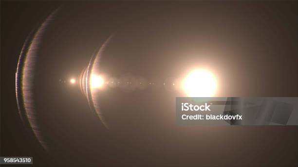 Lens Flare Stock Photo - Download Image Now - Lens Flare, Light - Natural Phenomenon, Black Background