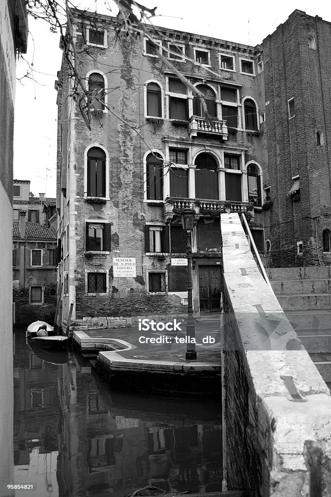Venezia-bianco e nero - Foto stock royalty-free di Acqua