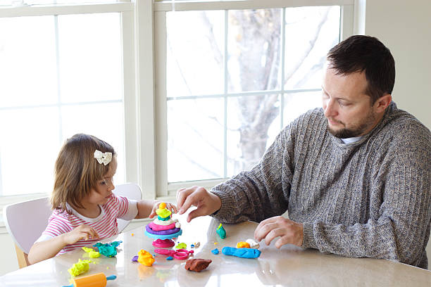 Playdough game stock photo