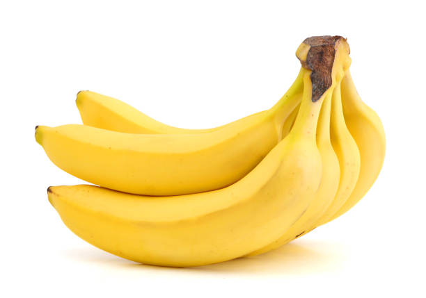 istock Bunch of bananas and slice  on white background 958550142
