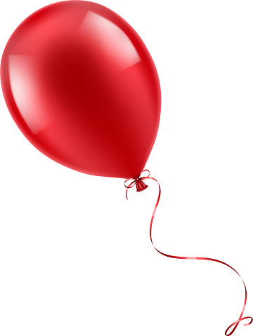 Realistic red balloon illustration -  eps10 vector