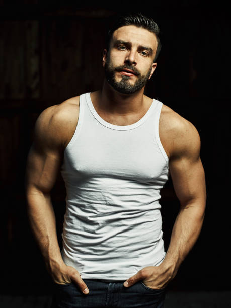 istock A strong, a serious, muscular man 958551828