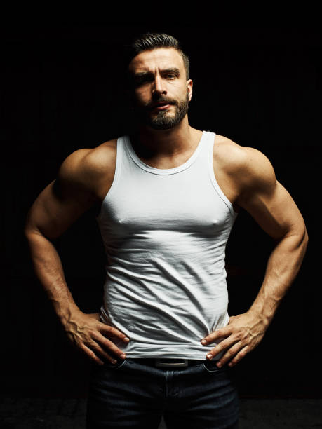 istock A strong, a serious, muscular man 958551830