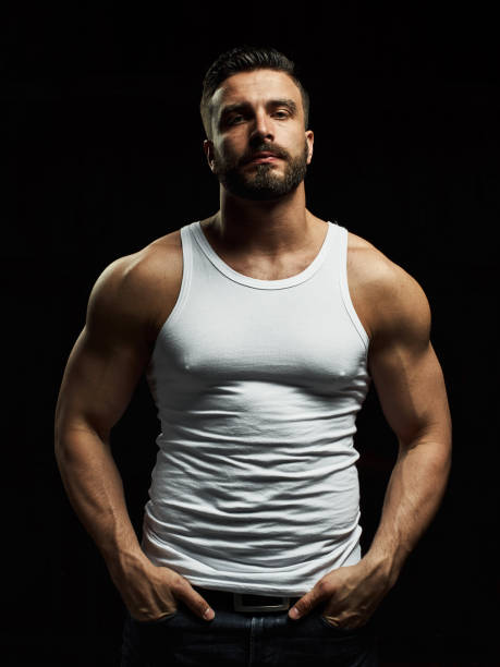 istock A strong, a serious, muscular man 958551890
