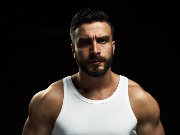 istock A strong, a serious, muscular man 958551894