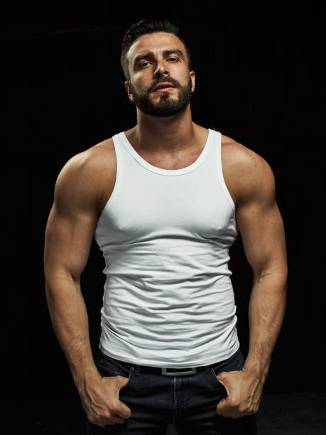 istock A strong, a serious, muscular man 958551928