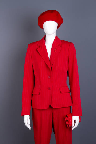 istock Female mannequin in red elegant garment. 958559764