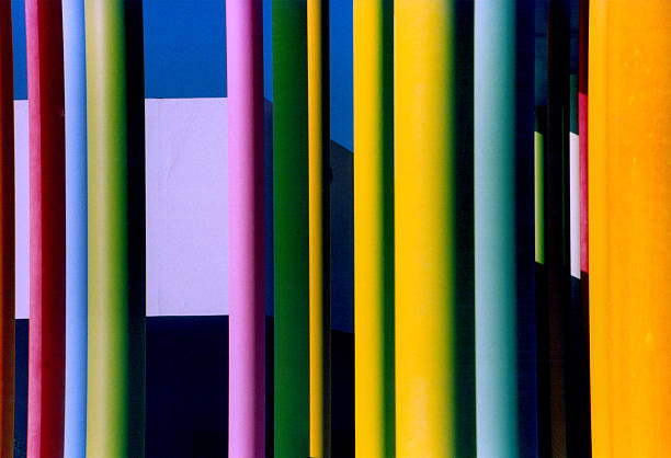 Amazing colourful pillars stock photo