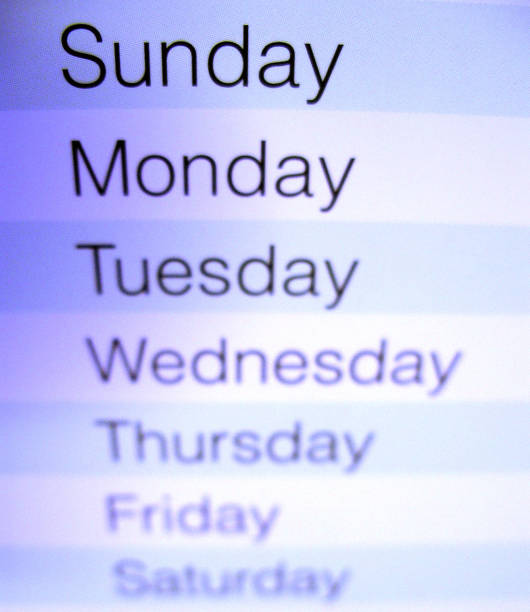 Closeup of a calendar 3 stock photo