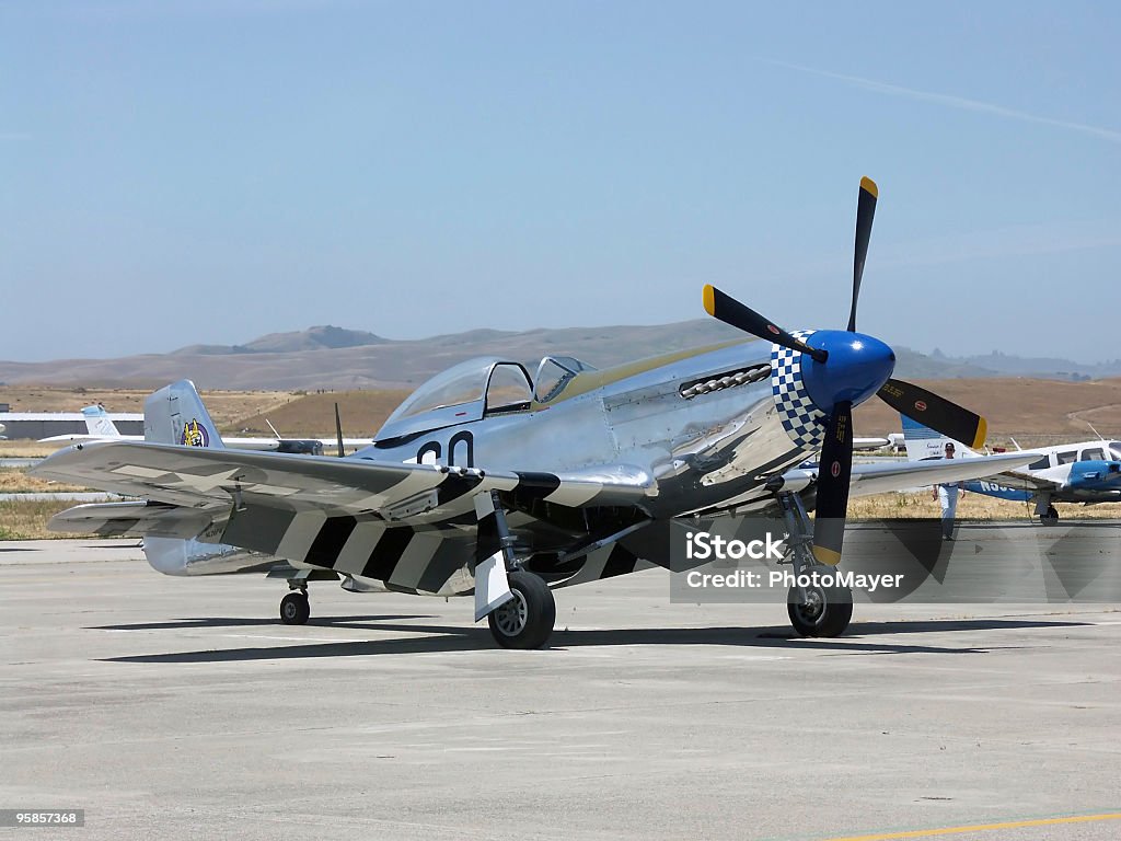 P - 51 Mustang à Hollister, en Californie - Photo de Armement libre de droits