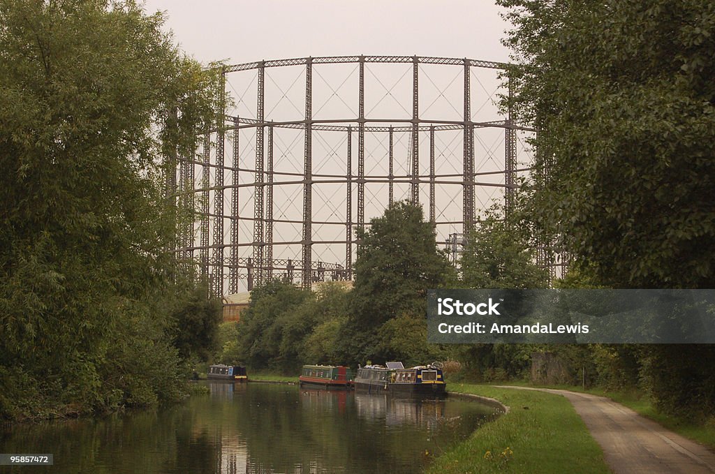 Канал, северо-западной части Лондона - Стоковые фото Баржа роялти-фри