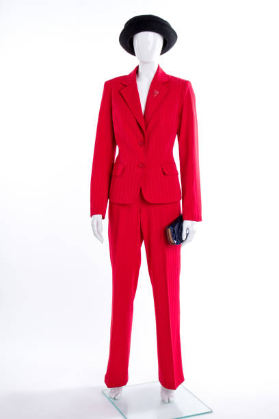 istock Red formal style suit for ladies. 958575776