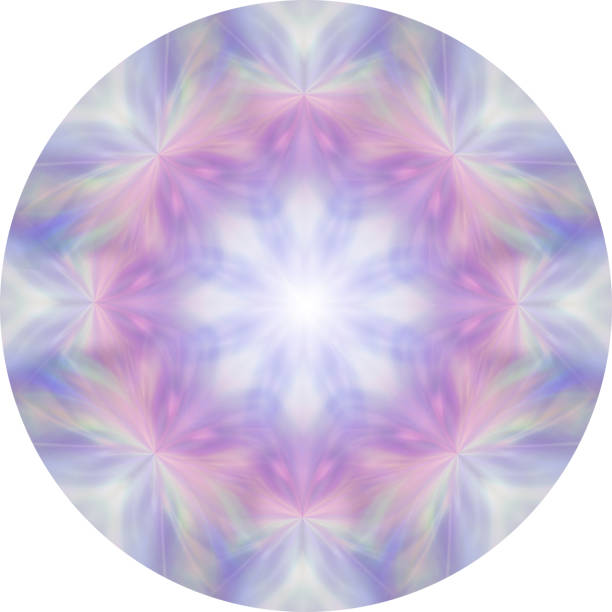 Feminine Eight Segment pink and blue meditation mandala
