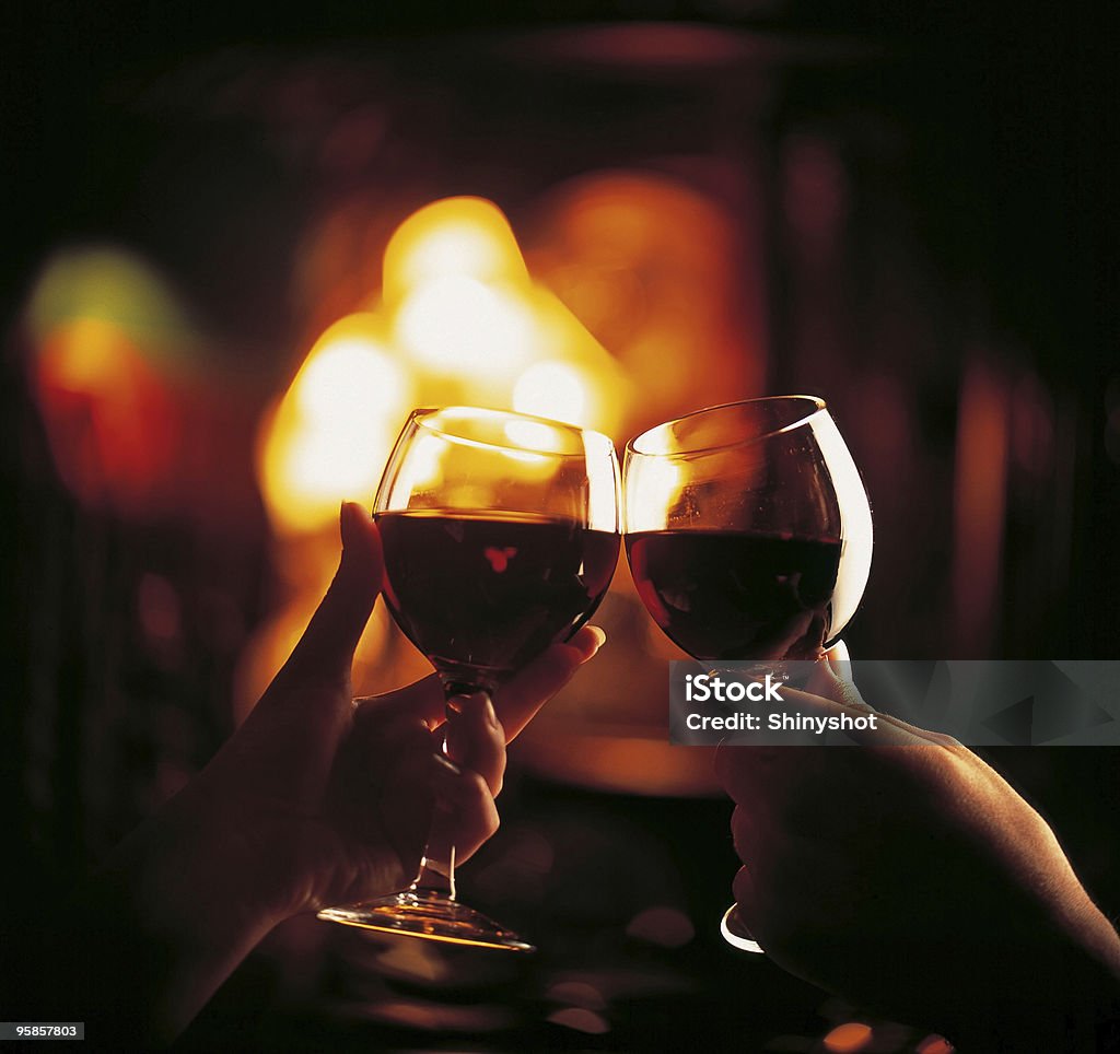 toast with red wine  Adult Stock Photo