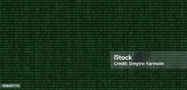 Binary Code Pattern Seamless Digital Technology Background Abstract ...