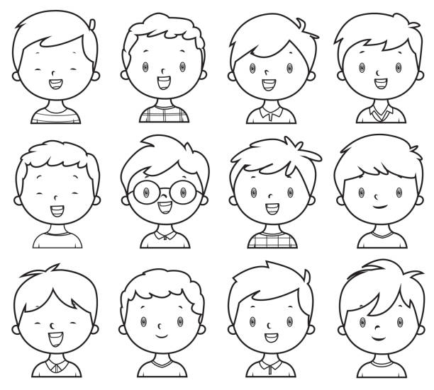 Ilustración de Libro De Colorear Los Niños Enfrentan y más Vectores Libres de Derechos de Cara humana - Cara humana, Colorear, Pintar - iStock Ilustración de Libro De Colorear Los Niños Enfrentan y más Vectores Libres de Derechos de Cara humana - Cara humana, Colorear, Pintar - iStock
