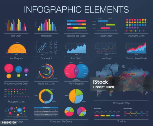 Modello Infografica Insieme Di Elementi Di Progettazione Grafica - Immagini vettoriali stock e altre immagini di Tabella
