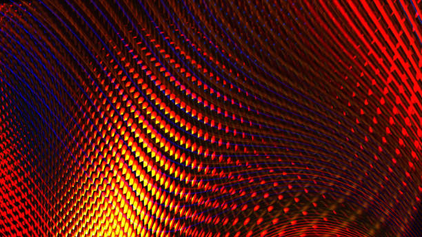istock Colorful geometric background. Glowing curved shapes and lines. 958596466