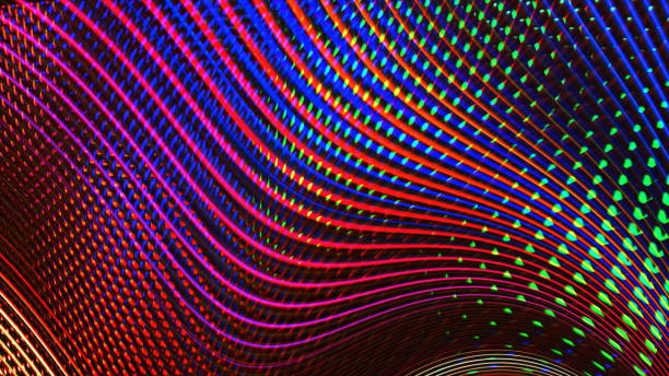 istock Colorful geometric background. Glowing curved shapes and lines. 958596538