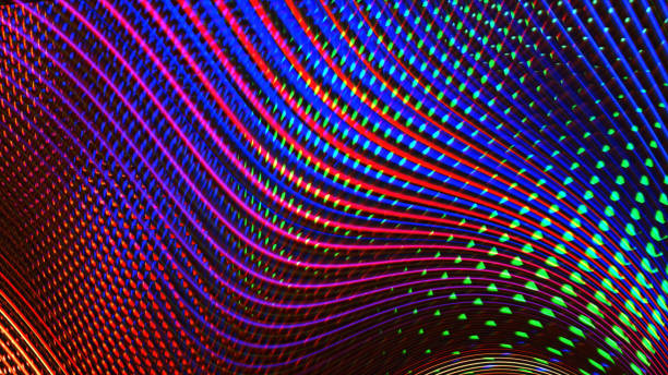 istock Colorful geometric background. Glowing curved shapes and lines. 958596582