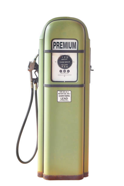 винтажная сила - station gasoline old fuel pump стоковые фото и изображения