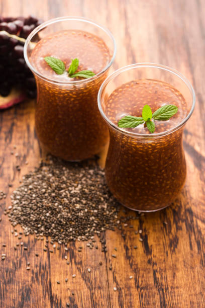 istock Pomegranate smoothies with chia seeds 958622272