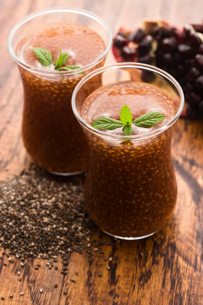 istock Pomegranate smoothies with chia seeds 958622316