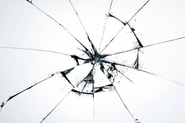 istock Broken glass craked on white background ,hi resolution photo art abstract texture object design 958626202