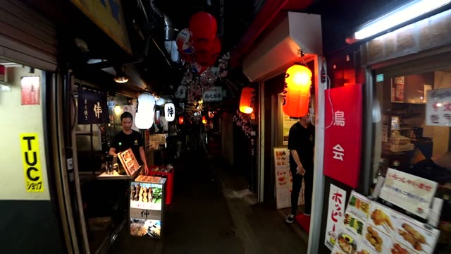 A personal perspective of traditional food street in Shinjuku Tokyo.