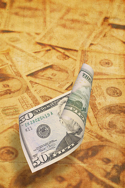 istock Flying Fifty Dollar Bill 95862908