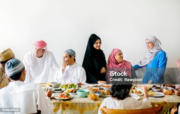 Middle Eastern Suhoor Or Iftar Meal Stock Photo - Download Image Now - Eid-Ul-Fitr, Iftar, Ramadan