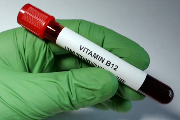 Vitamin B12 blood test stock photo