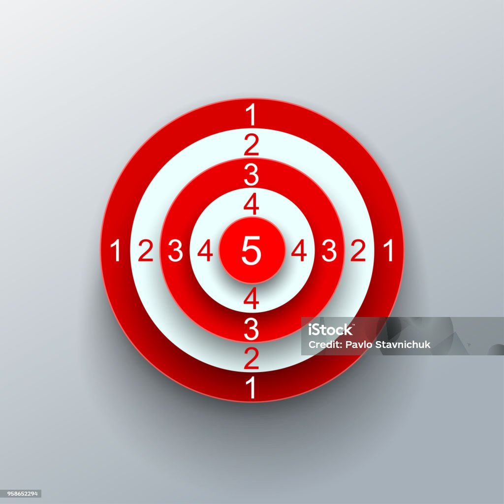 Red Target Vector Stock Illustration - Download Image Now - Accuracy ...