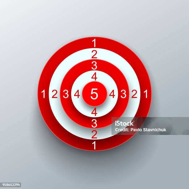 Red Target Vector Stock Illustration - Download Image Now - Accuracy ...