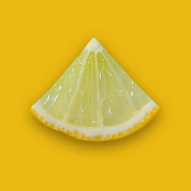 istock Lemon and lime slice and fresh citrus fruit on yellow background. 958653274
